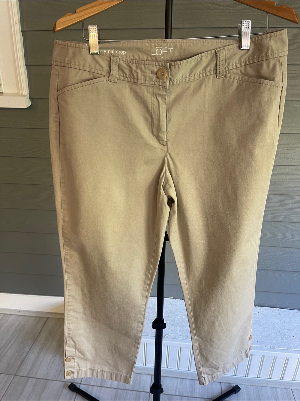 LOFT Khaki Cropped Ankle Jeans Size 12